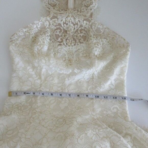 Marchesa Notte Ivory Lace Dress - Picture 10 of 13